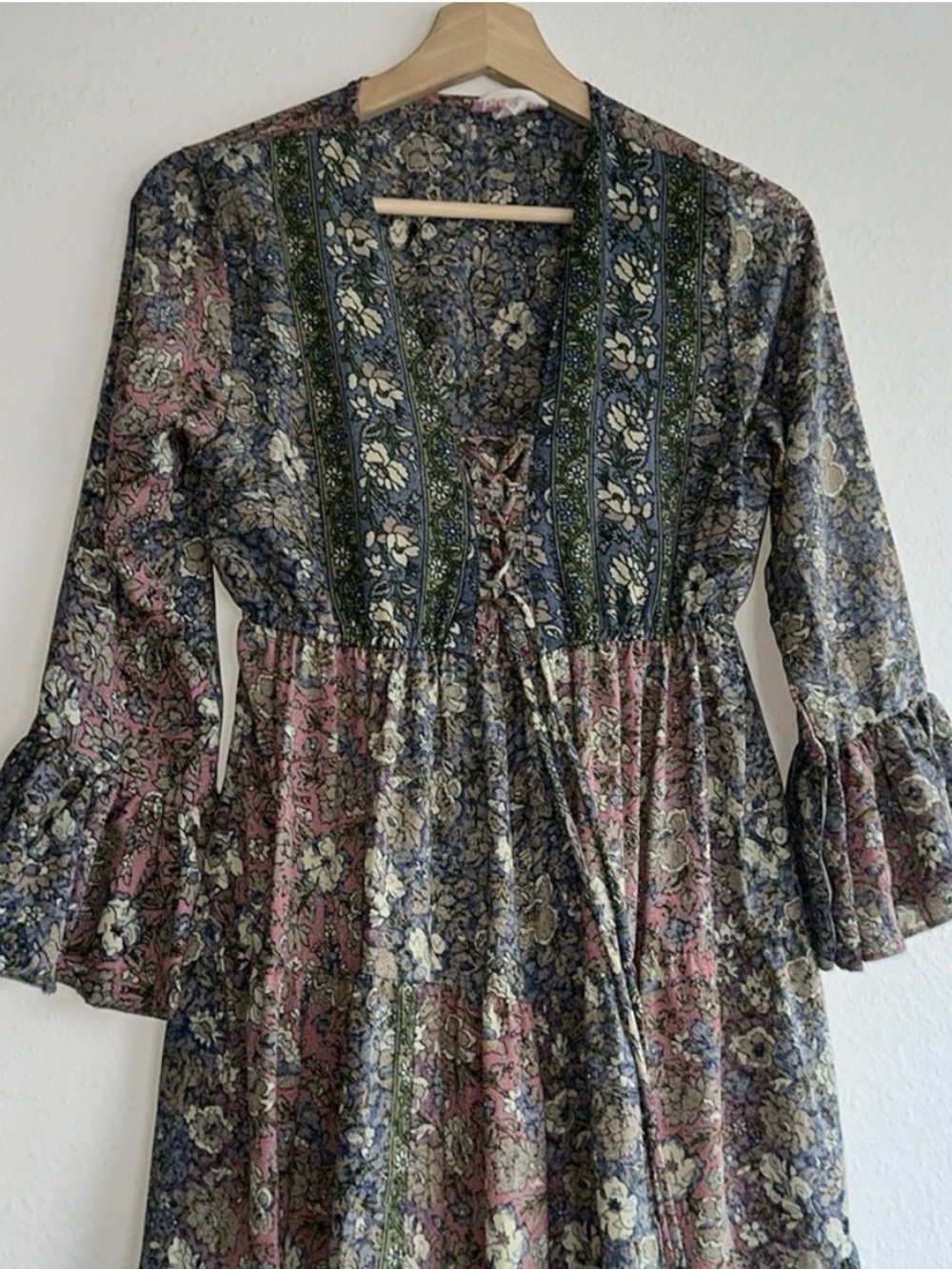 Anthropologie Boemo Floral Tiered Midi Boho Dress Sz. S - Picture 2 of 6